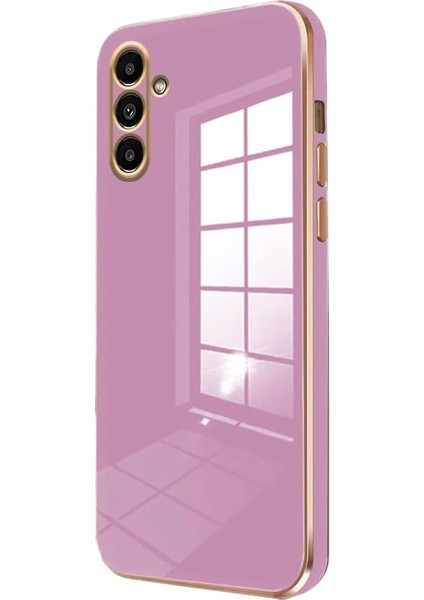 Newface A55 5g Kılıf Volet Silikon - Mor