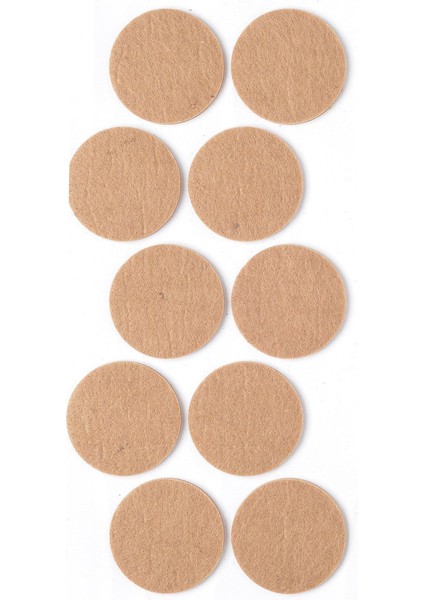 10 Adet Yapışkanlı Sandalye, Masa, Koltuk Altı Parke Koruma Keçesi, Yuvarlak, 4,5 cm