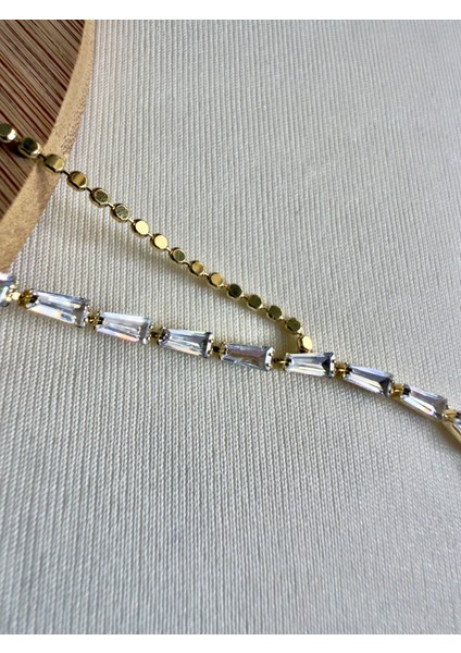 Adel Arpa Zincir Taşlı Y Kolye modelleri