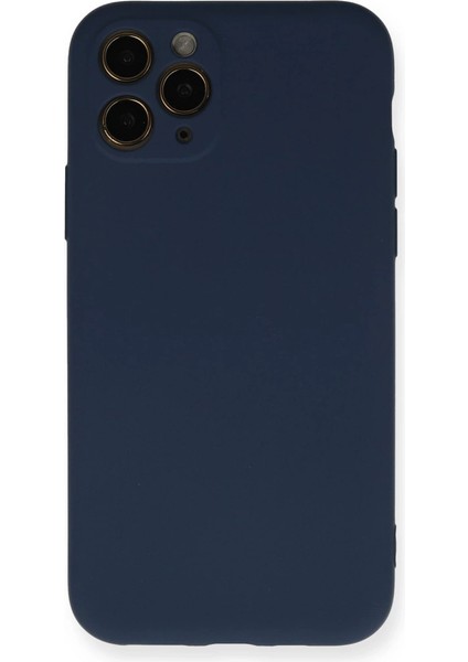 Iphone 11 Kılıf Nano Içi Kadife Silikon - Lacivert