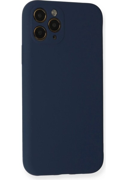 Iphone 11 Kılıf Nano Içi Kadife Silikon - Lacivert modelleri