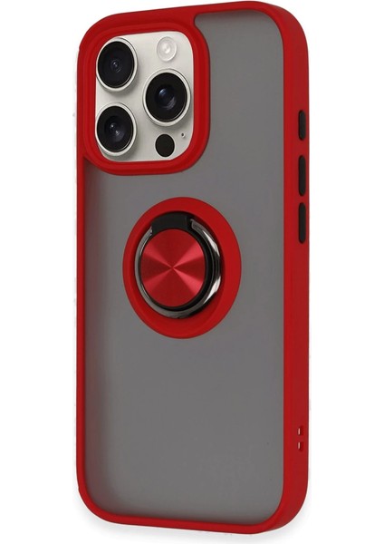 Newface Iphone 16 Kılıf Montreal Yüzüklü Silikon Kapak - Kırmızı fiyatları