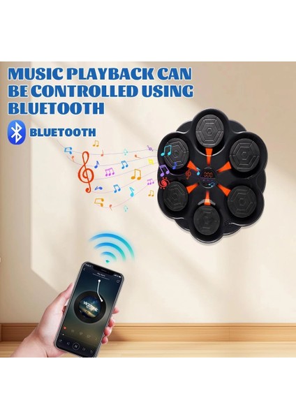 Duvar Boks Makinesi Müzikli Hoparlör Özellikli LED Işıklı Ritimli 9 Mod Seviye Ayarlı Box fırsatları