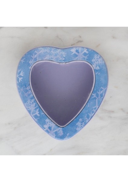 Şeffaf Kalpli Metal Saklama Kutusu - Orta Bo