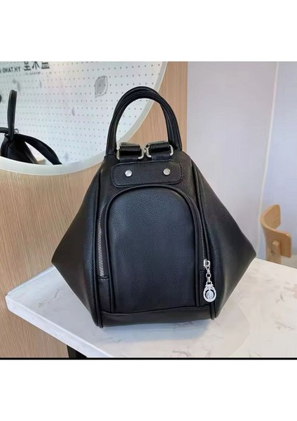 Kadın Çok Amaçlı Fermuarlı Geniş Iç Hacimli Sırt Omuz ve El Çantası