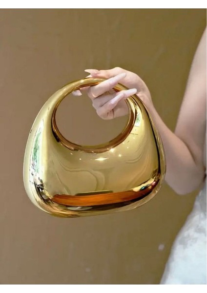 Gold Kadın Abiye Çantası – Gold Zincirli El ve Omuz Modeli indirimleri