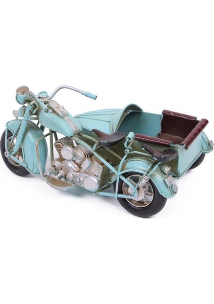 Dekoratif Metal Motosiklet Sepetli Vintage Dekoratif Hediyelik modelleri