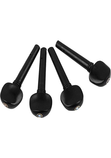 4 Adet Keman Tuning Mandalı, Abanoz Akort Fırdöndü Uç Pimi Seti, 4/4 Keman Için