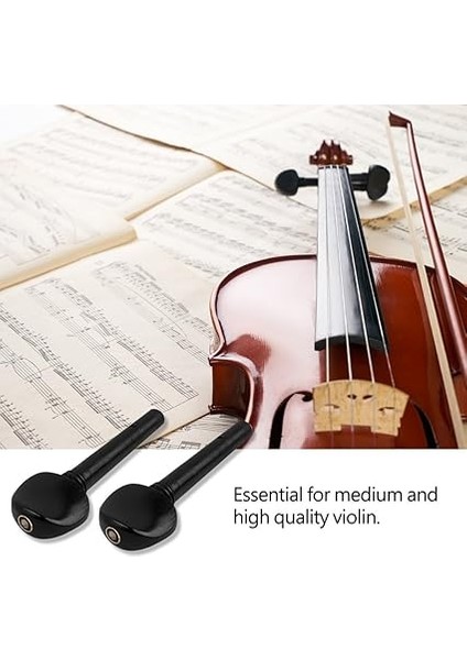 4 Adet Keman Tuning Mandalı, Abanoz Akort Fırdöndü Uç Pimi Seti, 4/4 Keman Için indirimleri