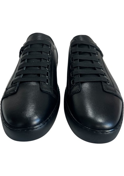 Yandanlastikli Siyah Büyük Beden Sneaker indirimleri