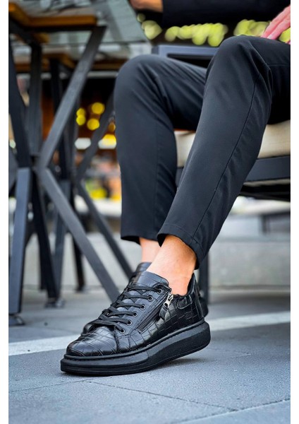 KB-309 Kuback Kömür Fermuar ve Bağcıklı Günlük Erkek Ayakkabı