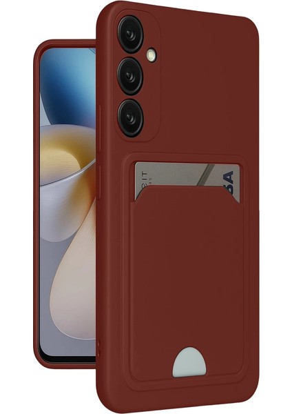 Newface A55 5g Kılıf Kelvin Kartvizitli Silikon - Bordo