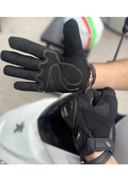 10 Parmak Dokunmatik Özellikli Motorcu Eldiveni