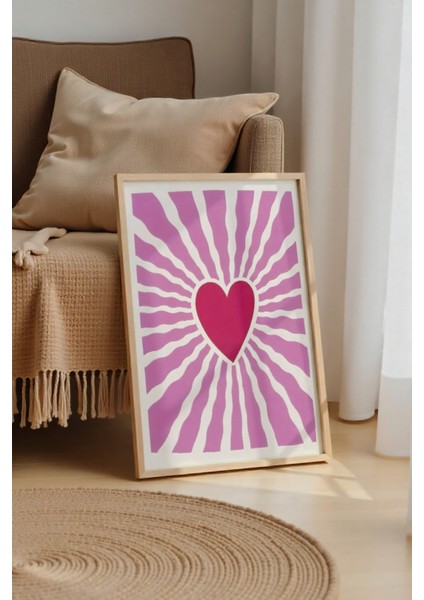 Çerçevesiz Poster Kalp Desenli - Dekoratif Çerçevesiz Poster - Hediyelik Çerçevesiz Tablo ACP23 modelleri