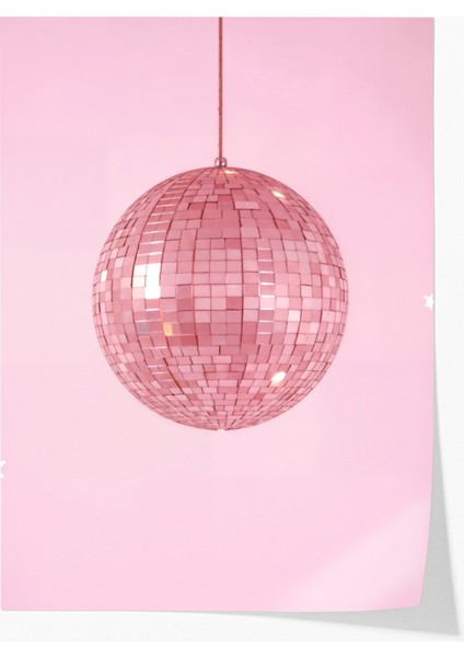 Çerçevesiz Poster Disko Topu Desenli - Çerçevesiz Poster - Hediyelik Çerçevesiz Tablo ACP24