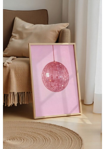 Çerçevesiz Poster Disko Topu Desenli - Çerçevesiz Poster - Hediyelik Çerçevesiz Tablo ACP24 modelleri
