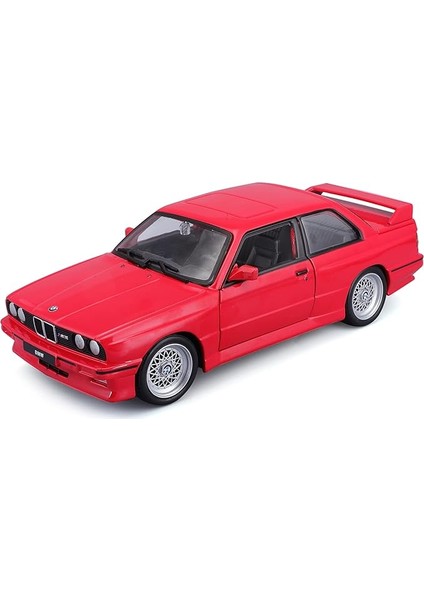 1988 Bmw 3 Series M3 (E30) 1:24 Model Araba - Kırmızı, Detaylı ve Koleksiyonluk Mini Maket