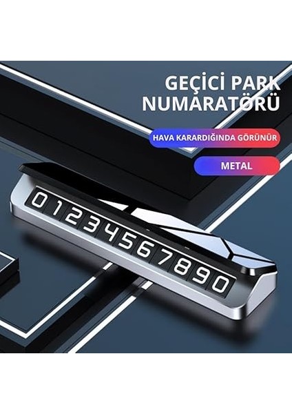 Premıum Gizlenebilir Çift Taraflı Alüminyum Araç Park Telefon Numaratörü Geçici Park Numaratör fiyatları
