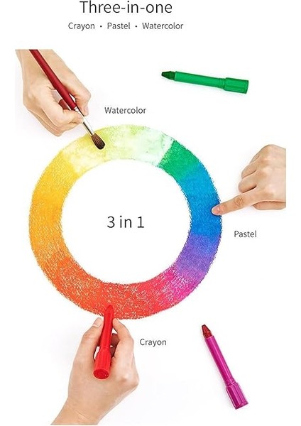 Amos CRX5PC12 Colorix Üçü Bir Arada 12'li Pp Kutu, Çok Renkli indirimleri