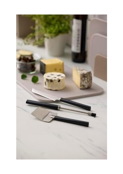 Rosti Emma Paslanmaz Çelik Peynir Tutucu ve Kesici 24 cm - Siyah