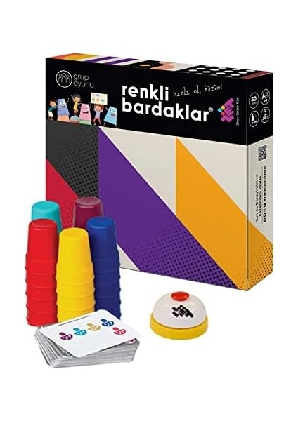 Zet Zeka Renkli Bardakları Zeka ve Akıl Oyunu 3+ Yaş 5 Oyuncu