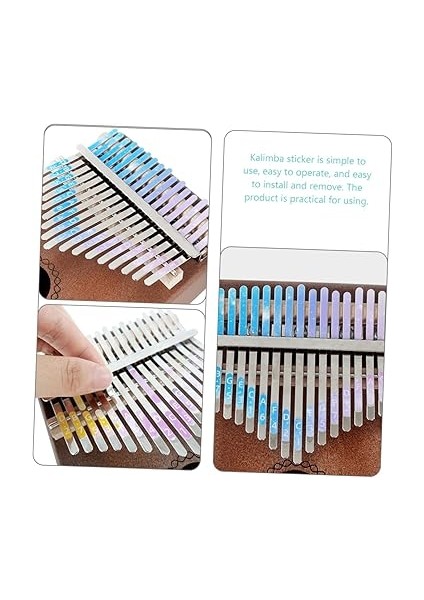 4set Kalimba Piyano Klavye Çıkartmaları Dekoratif Çıkartmalar Başparmak Piyano Güvenli Pvc Malzeme Öğrenme Yardımı 4 Adet * 4 indirimleri