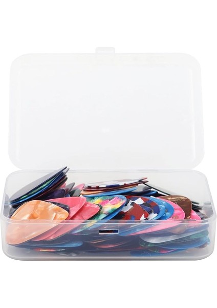 100 Adet 0.71MM Selüloit Gitar Penası Ukulele Parmak Penası Müzik Aleti Aksesuarı Çok Renkli