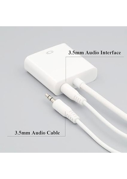 HDMI To VGA Ses Destekli Çevirici Dönüştürücü Adaptör fırsatları