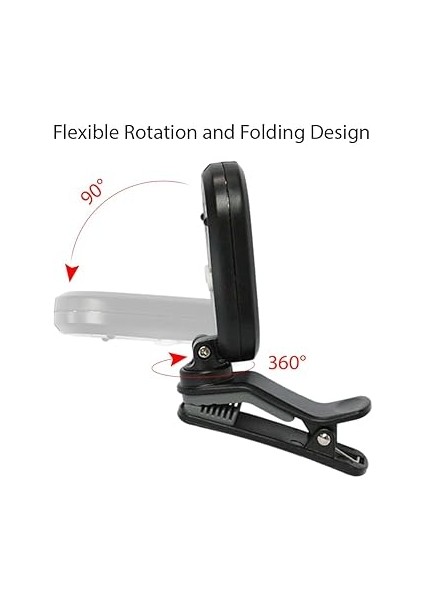 Kromatik Gitar Bas Keman Ukulele Için Gitar Tuner Klipsli Renkli LCD Ekran Katlanabilir Döner Klipsli Taşınabilir Gitar Tuner Otomatik Kapatma Fonksiyonu Evrensel Gitar Aksesuarları indirimleri