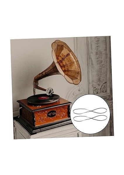 2 Adet Pikap Kayışı Siyah Düz Tahrik Kayışı Yüksek Elastikiyetli Plak Çalar Kayışı Vinil ve Bant Makineleri Için Yedek fırsatları