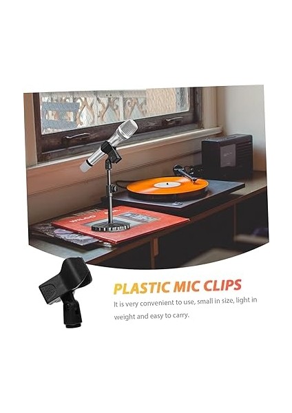 8 Klip Bom Kolu Mikrofon Tutucu Aksesuarları Için Klip Davul Mikrofon Seti Klip Tutucu Mikrofon Kelepçe Masa Standı Tabanı Basit Mikrofon Standı Plastik fırsatları