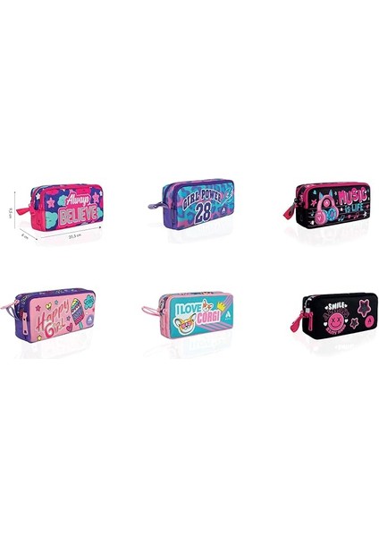 Junior Kalem Çantası Erkek Çift Göz