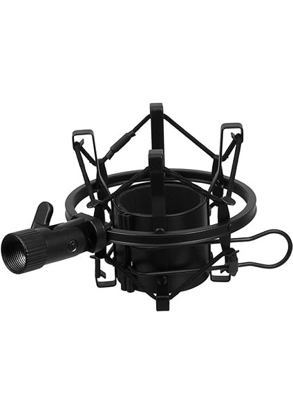 Mikrofon Şok Dağı Mikrofon Önleyici Askı Tutucu Mikrofon Önleyici Montaj Mikrofon Bom Standı Kondansatör Örümcek Mikrofon Darbeye Dayanıklı Black Alaşım