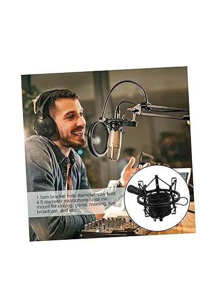 Mikrofon Şok Dağı Mikrofon Önleyici Askı Tutucu Mikrofon Önleyici Montaj Mikrofon Bom Standı Kondansatör Örümcek Mikrofon Darbeye Dayanıklı Black Alaşım fırsatları