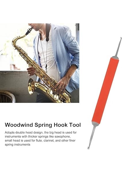 Orman Kabarcığı Aletleri Saksafon Klarnet Obua Flüt Için Spring Hook Metal Onarım Aracı -Bagsooon Bakım, Müzisyenler ve Enstrüman Tutkunları Için Uygun fırsatları
