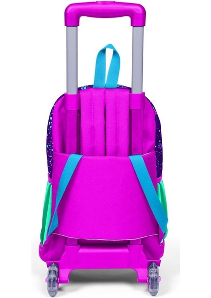 High Işıklı Tekerlekli Sevimli Kediler Çekçek Okul ve Seyahat Çantası Kız Çocuk Mor fiyatları