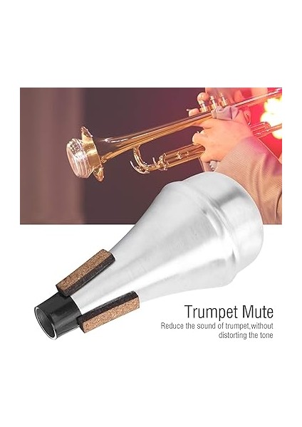 Trompete Mute Evrensel Paslanmaz Alüminyum Alaşım Trompet Alıştırma Performansı Için Hafif Trompet Susturucu indirimleri