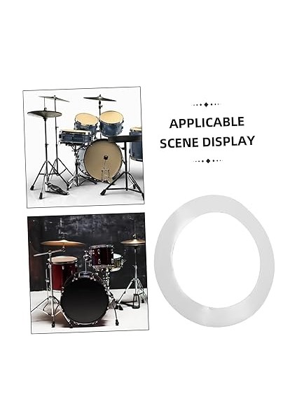 Düğme Koruyucusu Yapışkan Çember Davul Açılış Halkası Elektrikli Davul Aksesuarları Drum Yüz Yüzüğü Drum Aksesuarları Baş Yüzükler Vurmalı Parçalar Evcil Hayvan Beyaz modelleri