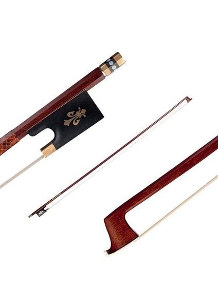 Keman Yay (Pernambuco Yay Sopa Siyah Abanoz Kurbağa ve At Kuyruğu Yay Saç) 4/4 Tam Boy Keman Için