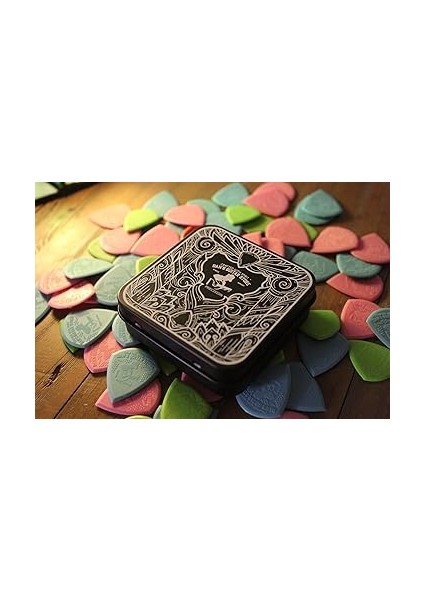 Guitar Store - Hassas Seçim - Başlangıç Paketi Paketi, Teneke ve Pick-Holder - 10'lu Paket Grippy Precision Profesyoneller Için Hafif ve Ağır, Yüksek Görünürlüklü Mızraklar… fırsatları