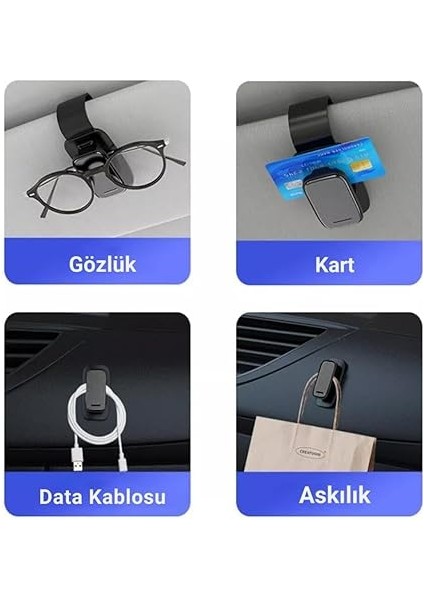 Mobile Premium 3m Bantlı Mandallı Araç Içi Gözlük Tutucu, Torpido Üstü ve Güneşlik Uym Gözlük Tutucu fiyatları