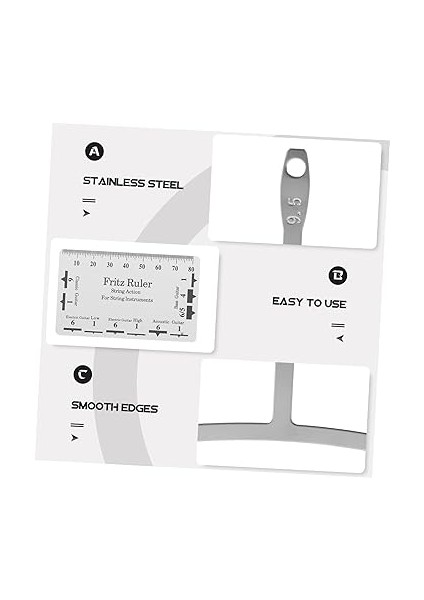 Gitar Aletleri Yüksekliği Ölçüm Cetveli Yarıçap Ölçer Luthier Seti Paslanmaz Çelik fiyatları