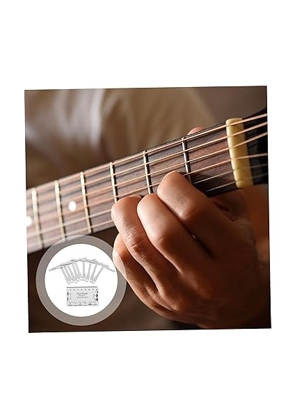 Gitar Aletleri Yüksekliği Ölçüm Cetveli Yarıçap Ölçer Luthier Seti Paslanmaz Çelik modelleri