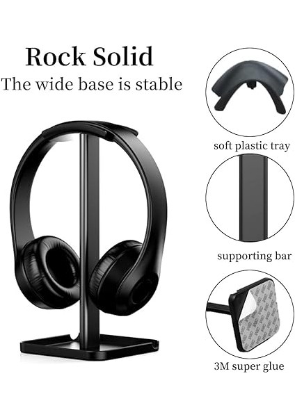 Kulaklık Standı, Masaüstü Kulaklık Standı, Kaymaz Silikonlu Oyun Kulaklığı Standı, Çok Yönlü Kulaklık Tutucu Tüm Kulaklıklara Uyuyor fiyatları