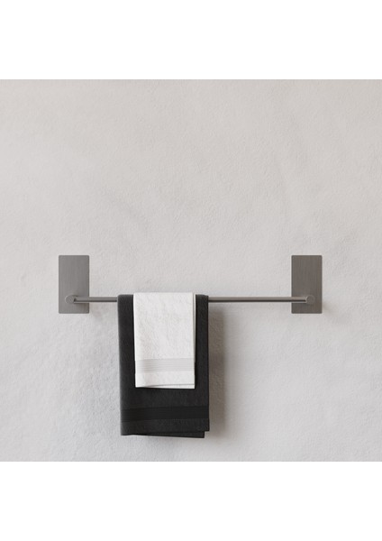 Paslanmaz Çelik Havlu Askılığı / Havluluk - Yapışkanlı Sistem - Altomonte 50CM Tam Havlu Ölçüsü