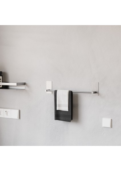 Paslanmaz Çelik Havlu Askılığı / Havluluk - Yapışkanlı Sistem - Altomonte 50CM Tam Havlu Ölçüsü fiyatları
