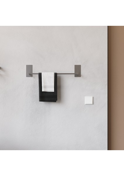 Paslanmaz Çelik Havlu Askılığı / Havluluk - Yapışkanlı Sistem - Altomonte 50CM Tam Havlu Ölçüsü modelleri