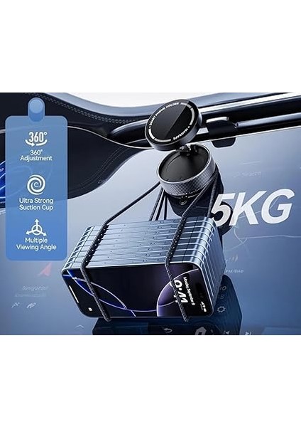 K10A Katlanabilir 360 Derece Her Yöne Dönebilir Vacum Magnetic Araç Tutucu Telefon Standı Kilitli Vakum ve 5 kg Taşıma Kapasiteli Mıknatıs Ile Hem Şık ve Kaliteli Hem De Sağlam ve Çok Güçlü fiyatları