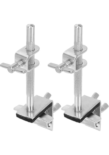 2 Adet Inek Çanı Kelepçesi: Inek Çanı Için Metal Davul Braketi - Ağır Hizmet Tipi Metal Kelepçe - Bas Davul ve Zil Standı Için Perküsyon Aksesuarı