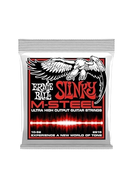 Ball P02915 Sıska Üst Ağır Alt Slinky M-Çelik Elektro Gitar Telleri, Ölçü 10-52 modelleri